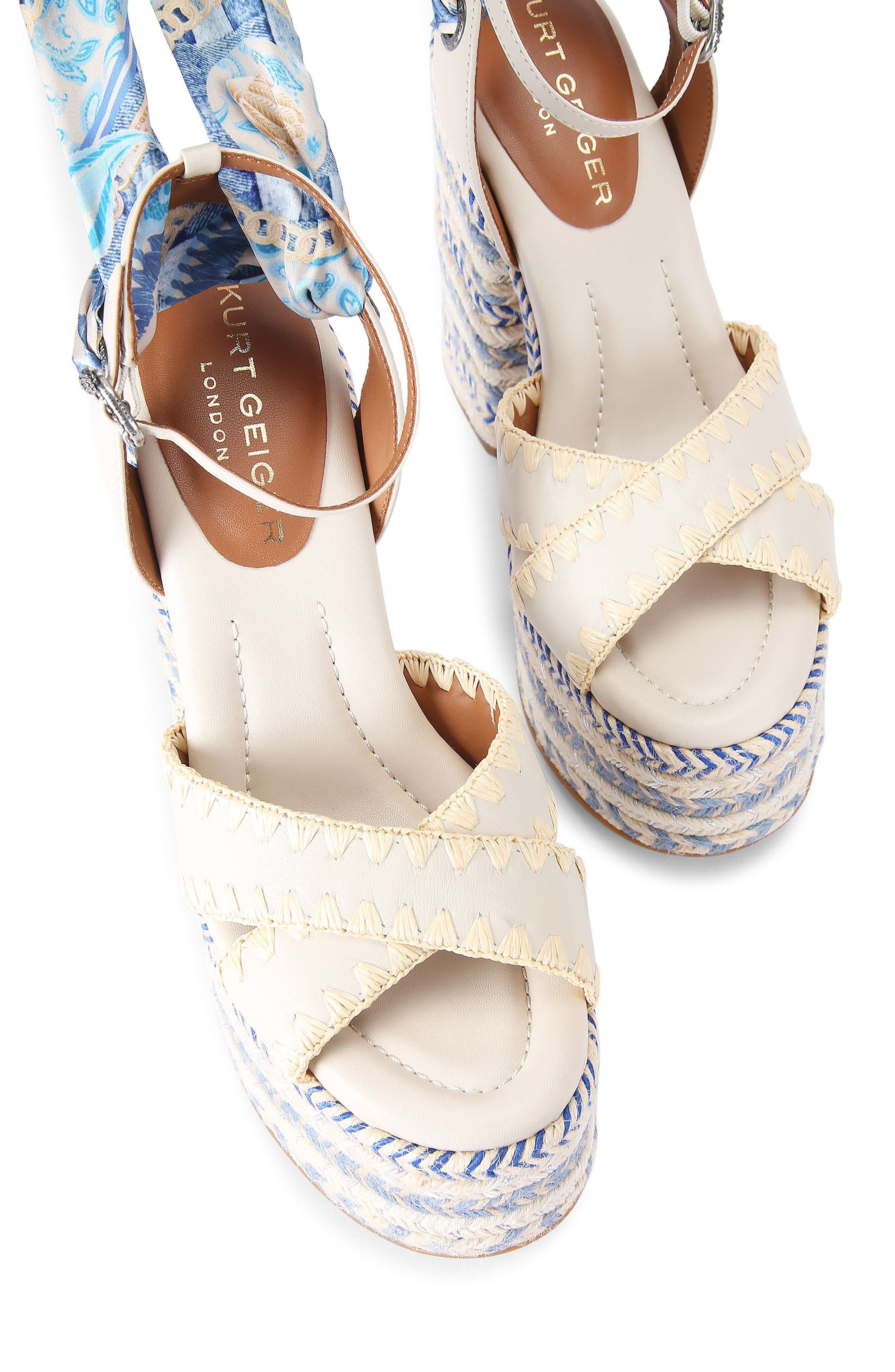 Kurt Geiger London Chelsea Scarf Platform Sandal, Alternate, color, 