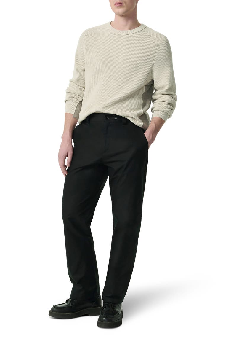 Haydon Relaxed Straight Leg Twill Chinos, Alternate, color, BLACK