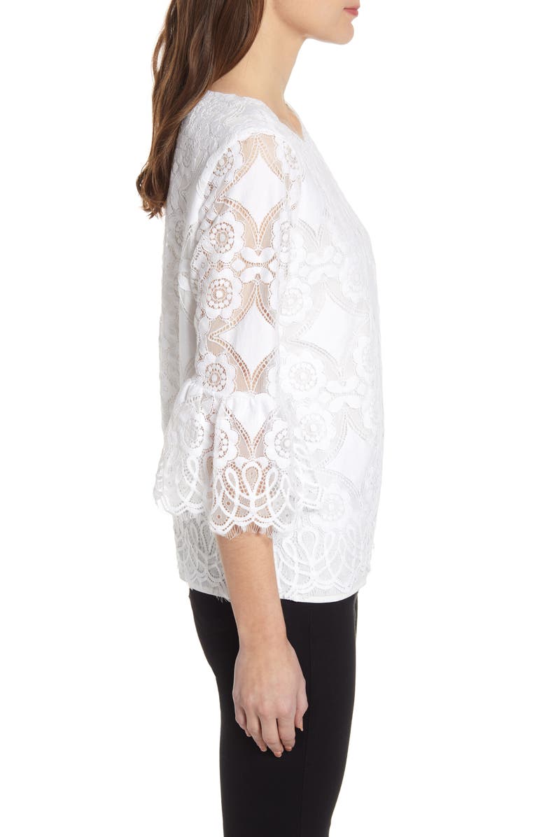 KARL LAGERFELD PARIS Lace Blouse, Alternate, color,