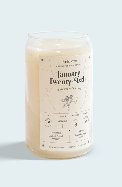 Birthdate Co. The January Birthday Candle In January 26th