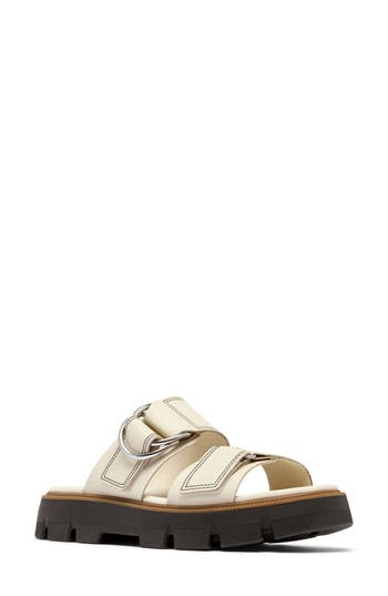 Sorel Rein Cb Platform Slide Sandal In Black