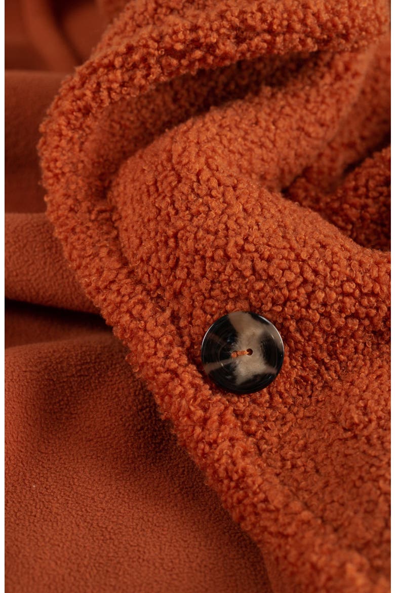 Léonie Long pregnancy coat, Alternate, color, COPPER