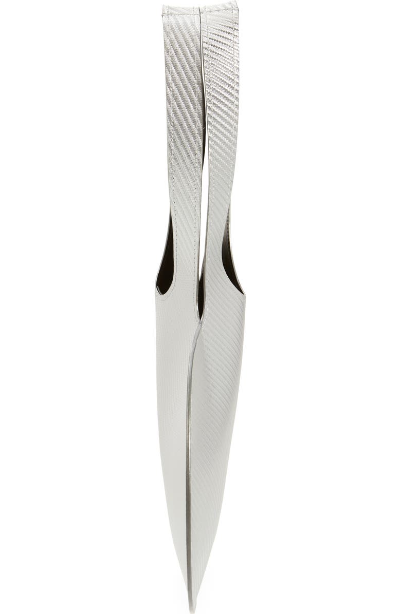 Coperni Mini Heart Leather Tote, Alternate, color, Silver