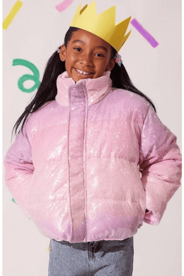 Cotton Candy Shimmer Puffer, Alternate, color, Pink