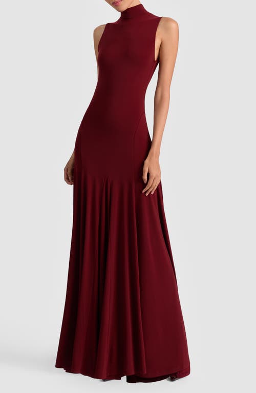Alice And Olivia Alice + Olivia Augusta Open Back Dress In Burgundy