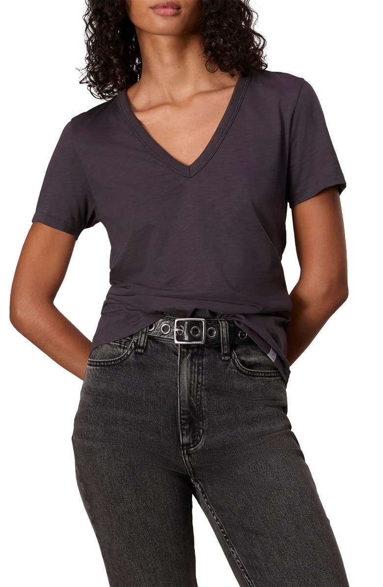 rag & bone The Vee Slub Cotton T-Shirt, Main, color, Greystone