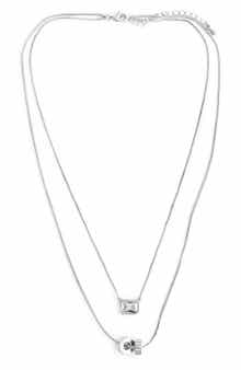 Panacea Crystal Pendants Layered Chain Necklace