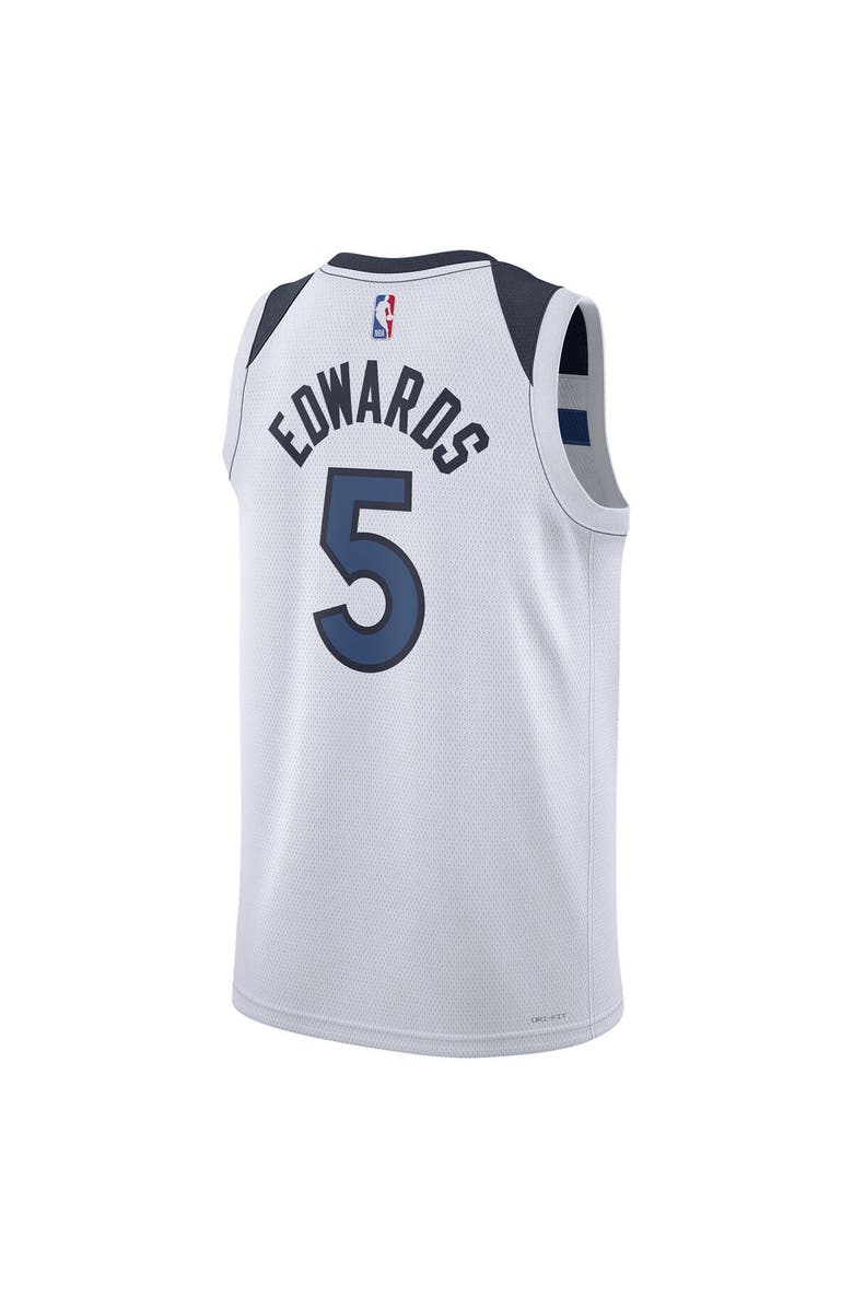 Nike Unisex Nike Anthony Edwards White Minnesota Timberwolves Swingman Jersey - Association Edition, Alternate, color, White