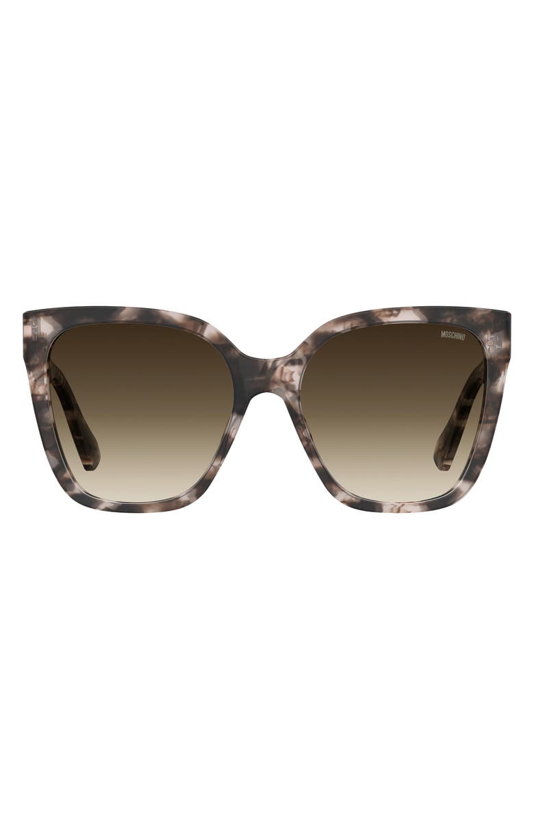 Moschino 55mm Gradient Cat Eye Sunglasses, Main, color, Pink Havana