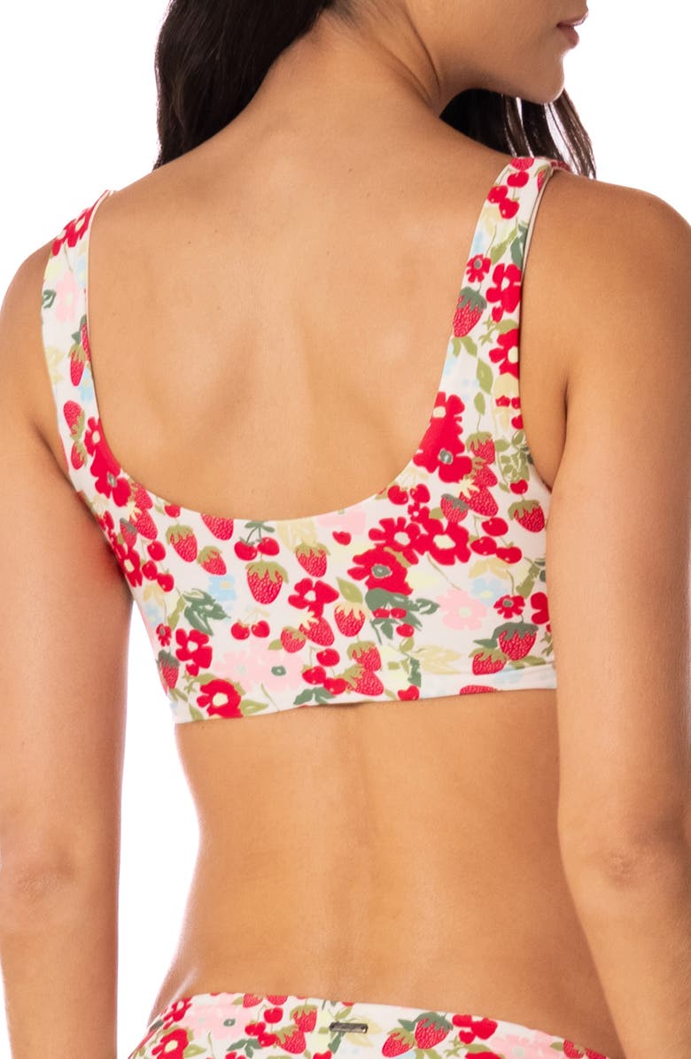 Maaji Dazzle Reversible Bikini Top, Alternate, color, Open White