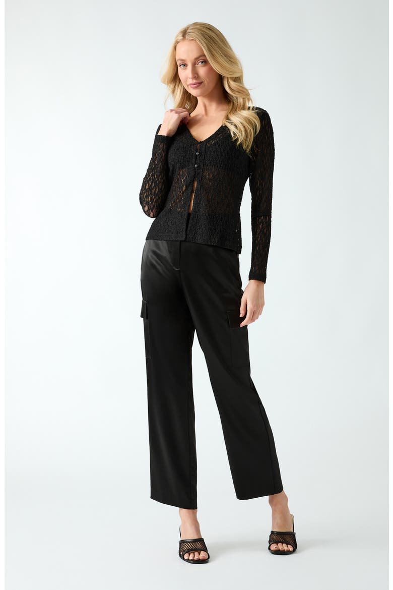 Matilde Lace Cardigan Top, Alternate, color, JBLACK-BLACK