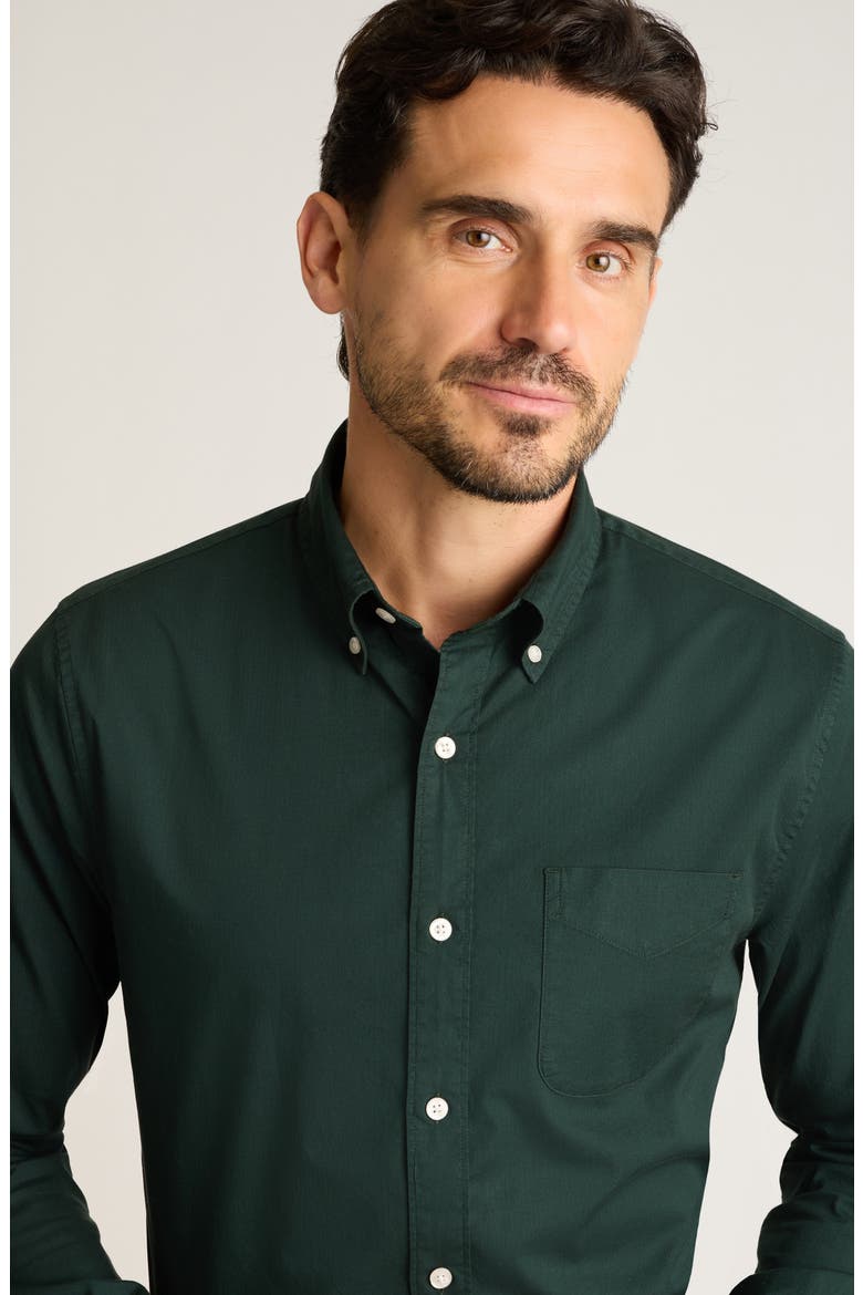 Everyday Slim Fit Cotton Button-Down Oxford Shirt, Alternate, color, SCARAB