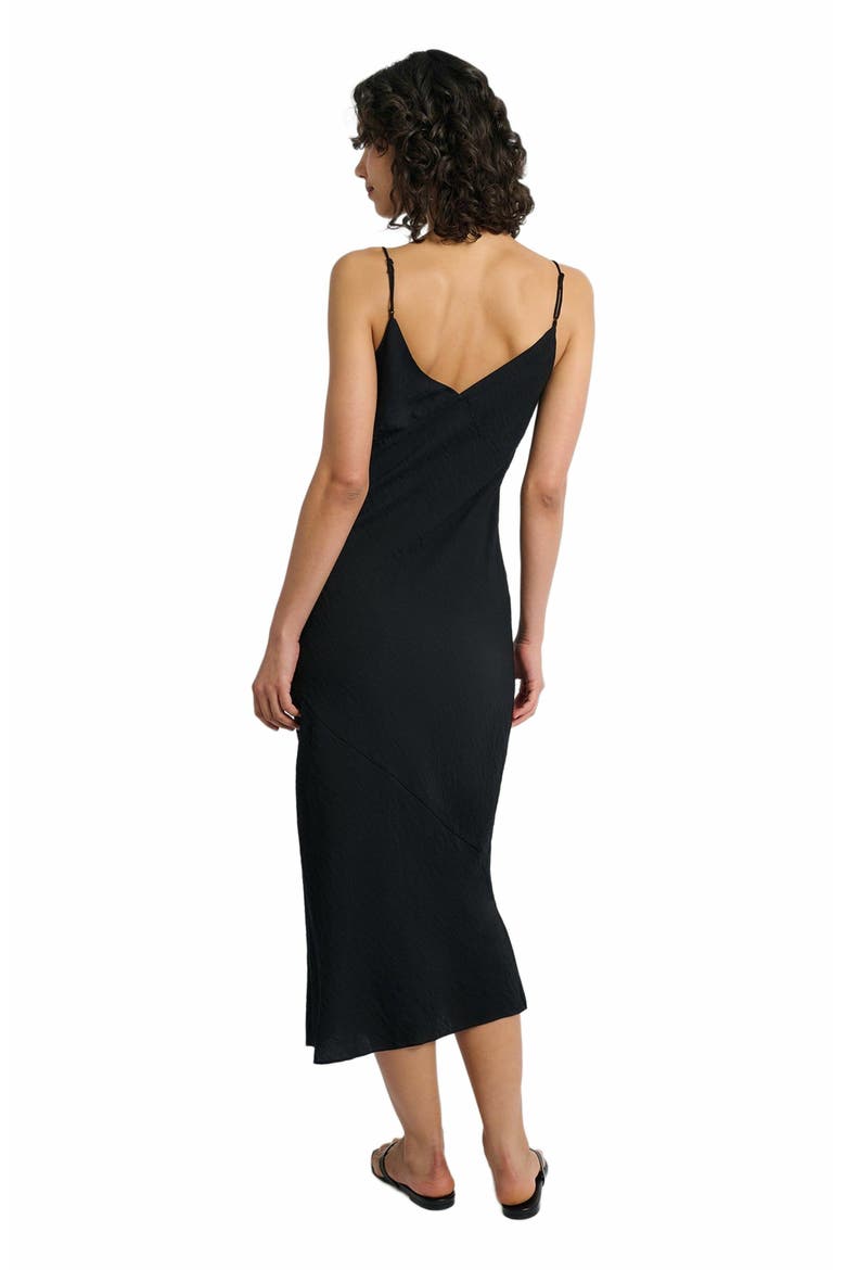 Crinkle Slip Dress, Alternate, color, BLACK
