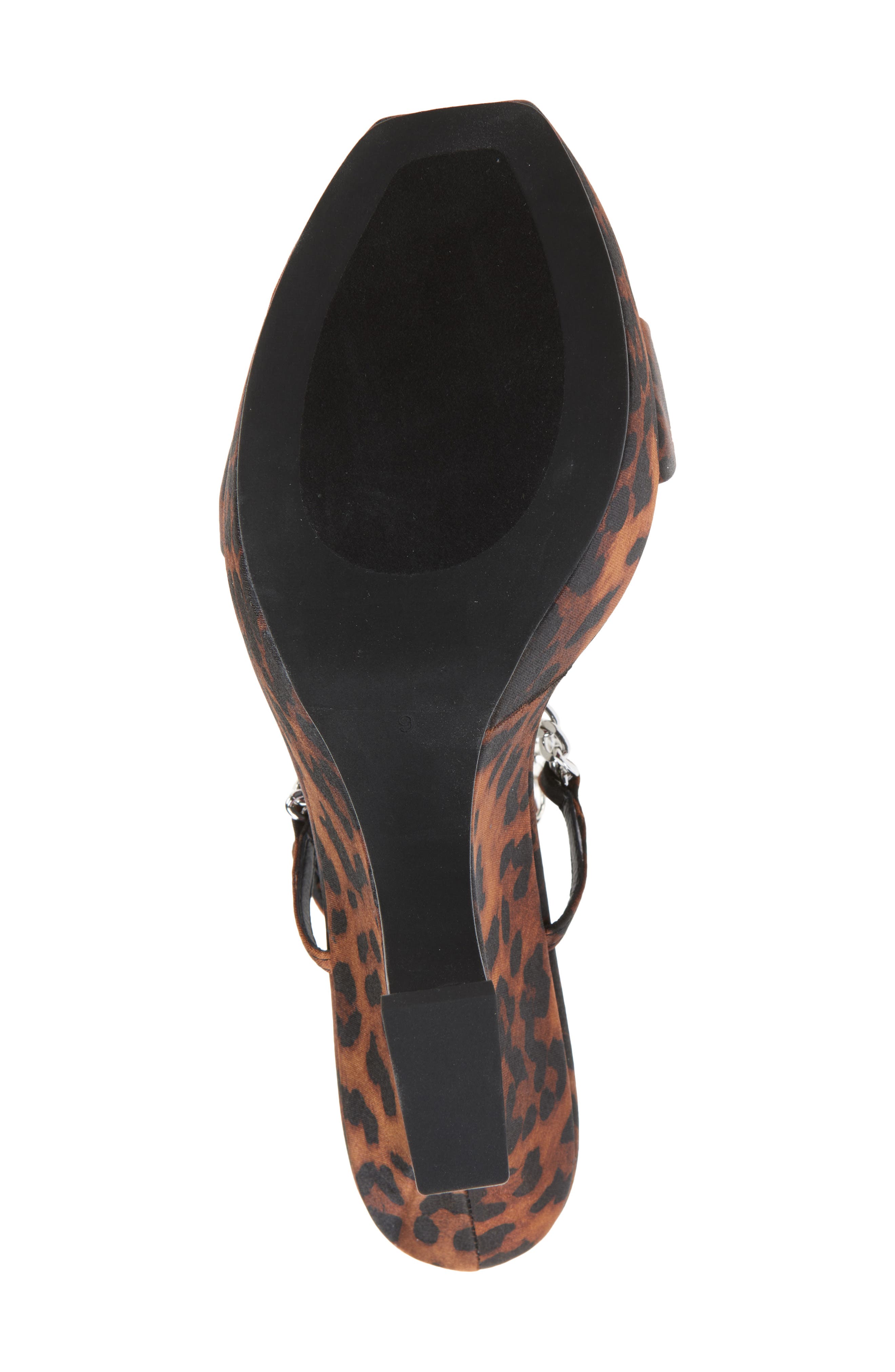 Jeffrey Campbell Hottie Slingback Wedge Satin Sandal, Alternate, color, Tan Cheetah Satin/ Silver