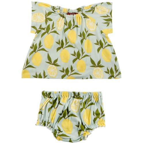 Milkbarn Organic Cotton Dress And Bloomer Set In Yellow