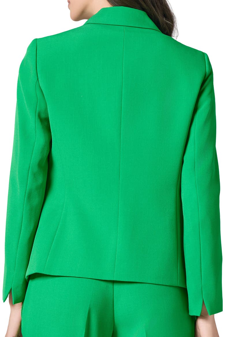 Notch Collar Stretch Crepe Two-Button Blazer, Alternate, color, APPLE GREEN
