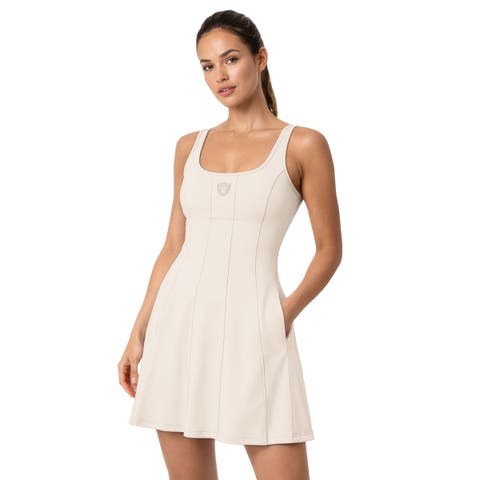 Women's Starter Cream Las Vegas Raiders Pastels Dress