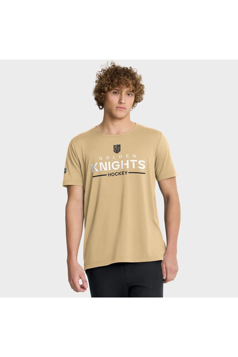 Men's Fanatics Gold Vegas Golden Knights Authentic Pro Rink Tech T-Shirt, Main, color, Gold