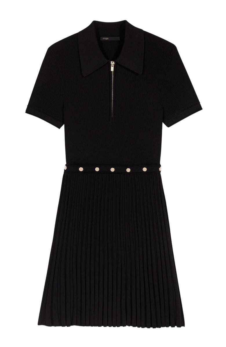 maje Short knit dress, Alternate, color, 