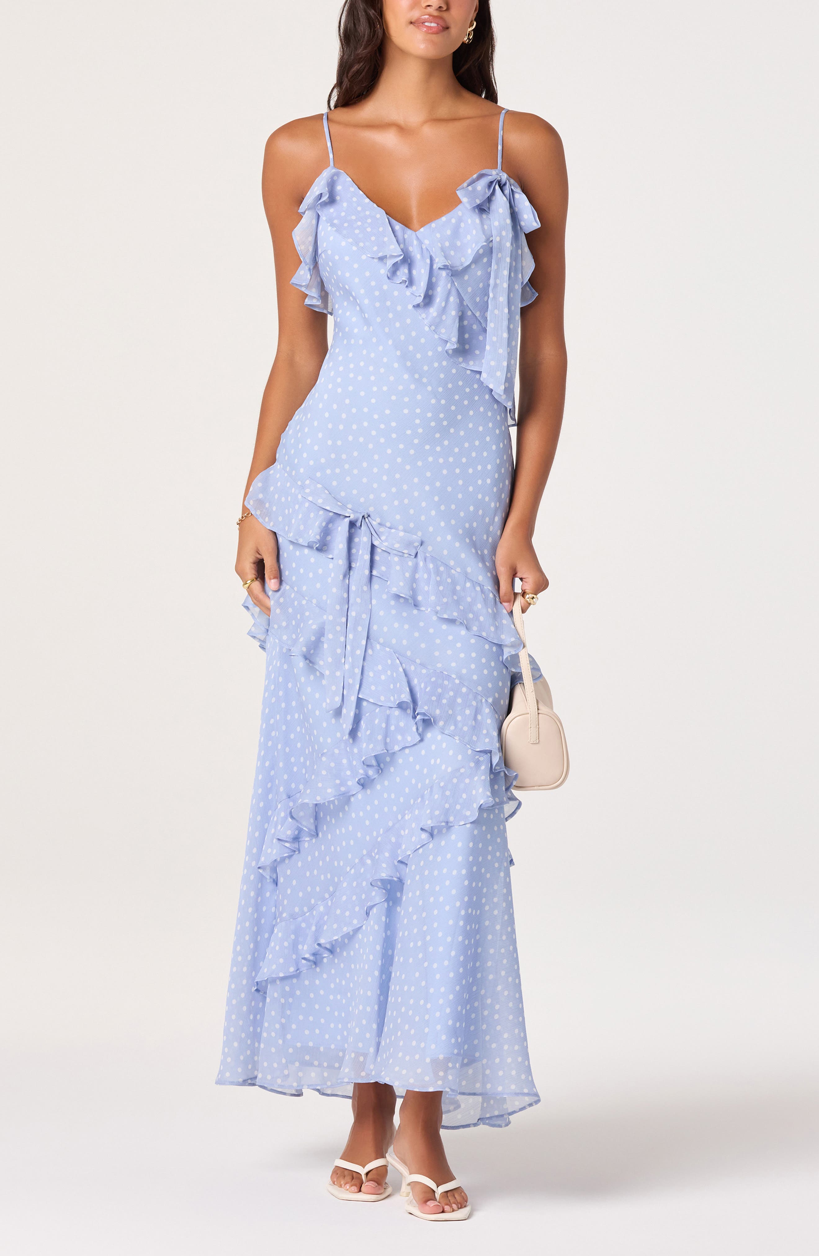 【ami】Many way frill dress ASTR the Label Amiya Ruffle Maxi Dress (Women) | Nordstrom