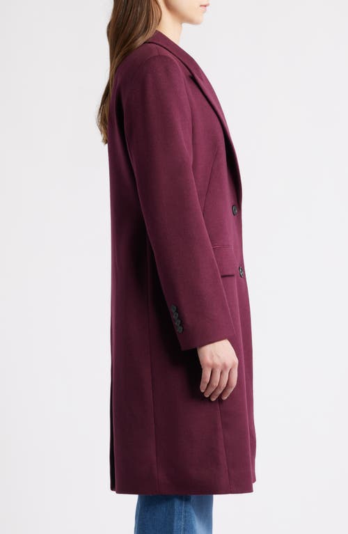 Hugo Boss Boss Classin Wool Coat In Purple