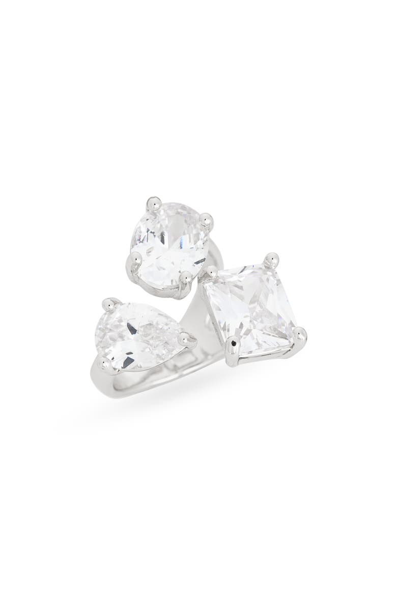 Cubic Zirconia Ring, Main, color, CLEAR- SILVER