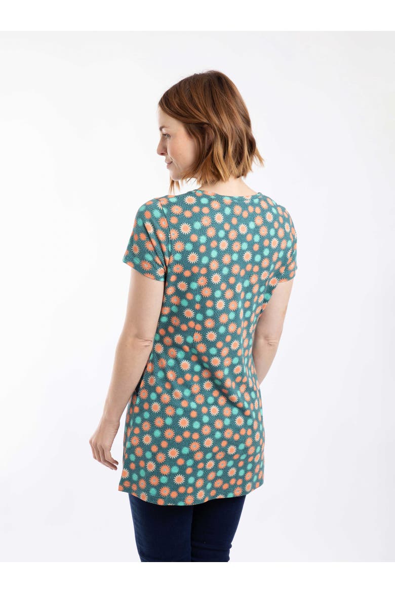 Sidra Printed Jersey Slub Tunic Top, Alternate, color, Viridis