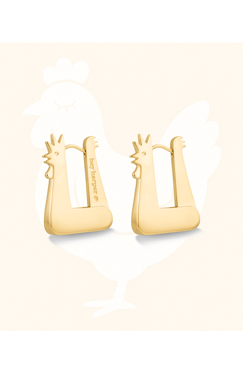 Hey Harper Galo Chicken Earrings, Main, color, Gold