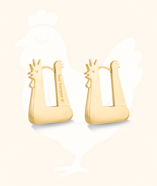 Hey Harper Galo Chicken Earrings In Blue