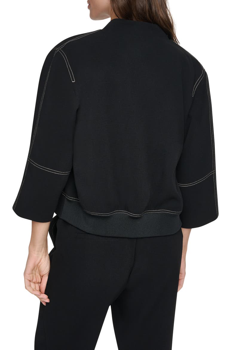 Contrast Stitch Jacket, Alternate, color, BLACK