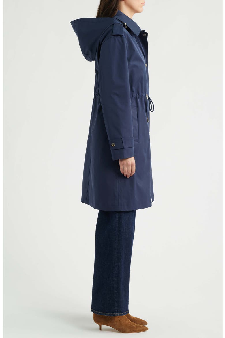 Hooded Trench Coat, Alternate, color, MIDNIGHT