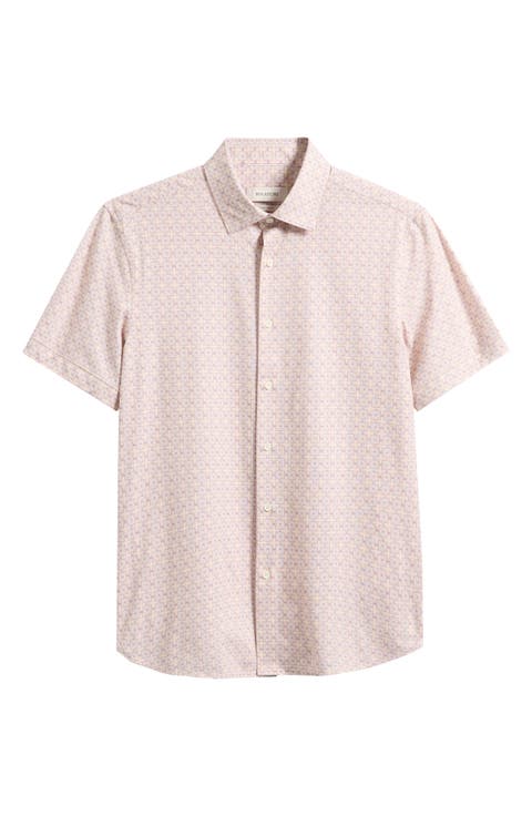 Miles OoohCotton® Geo Print Short Sleeve Button-Up Shirt