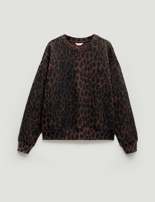 Hush Leopard Print Sweatshirt In Brown