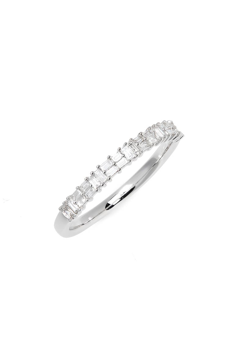 Gatsby Baguette Diamond Band (Nordstrom Exclusive), Main, color, WHITE GOLD