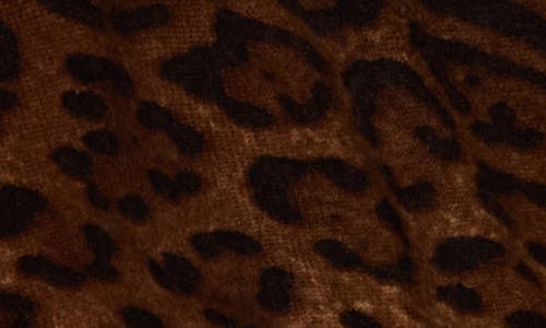Sofia Cashmere Leopard Print Faux Wrap Wool Cashmere Blend Sweater In Animal Print