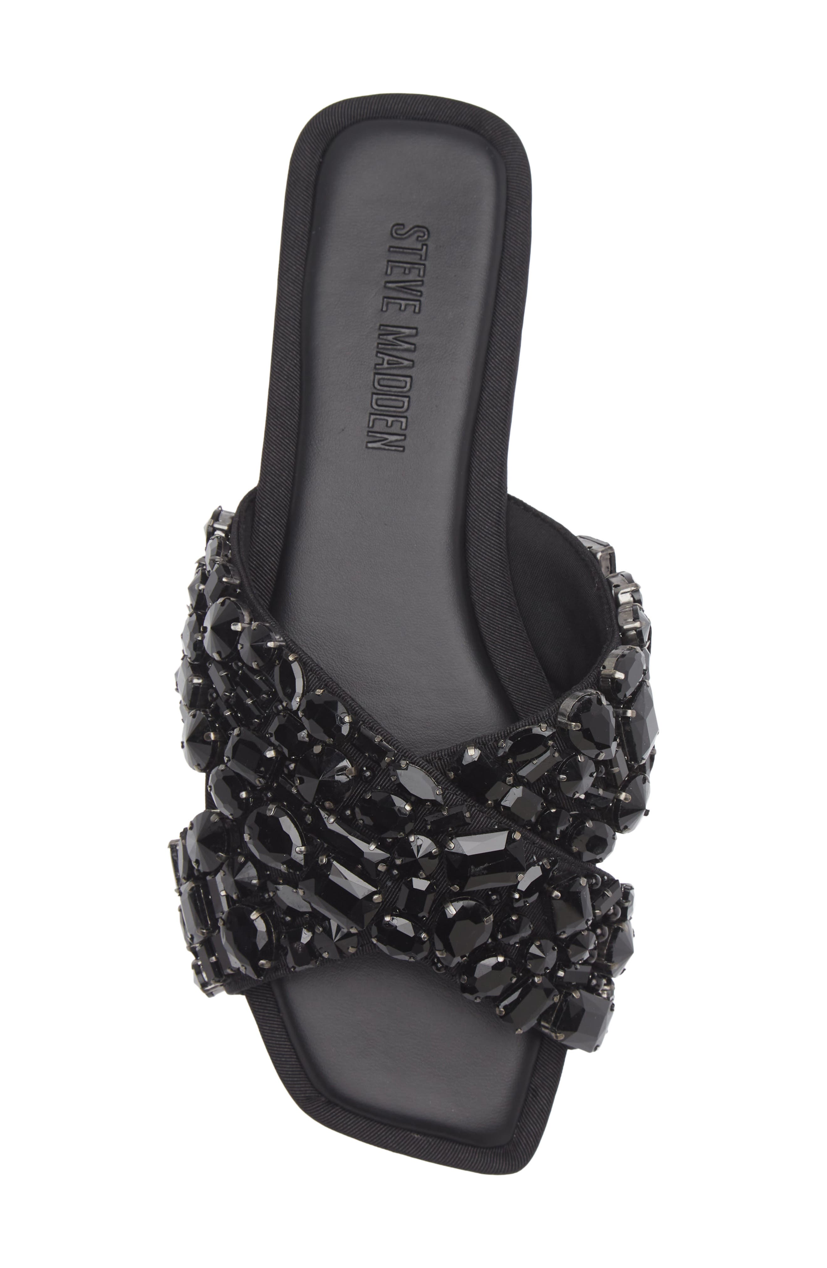 Levity Crystal Embellished Sandal, Alternate, color, BLACK