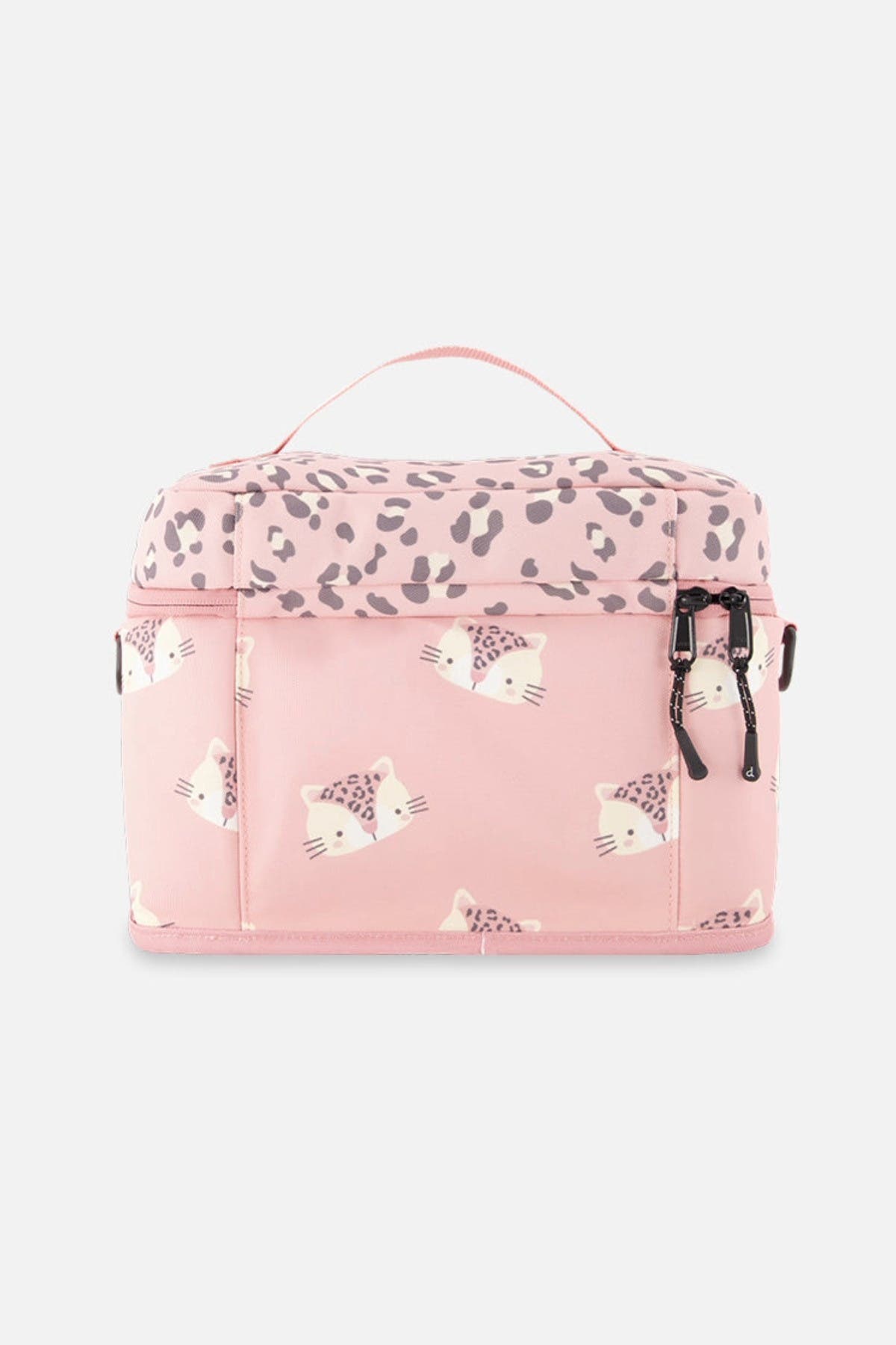 Deux par Deux Leopard Charming Durable Everyday Lunch Box, Alternate, color, Pink Leopard Print