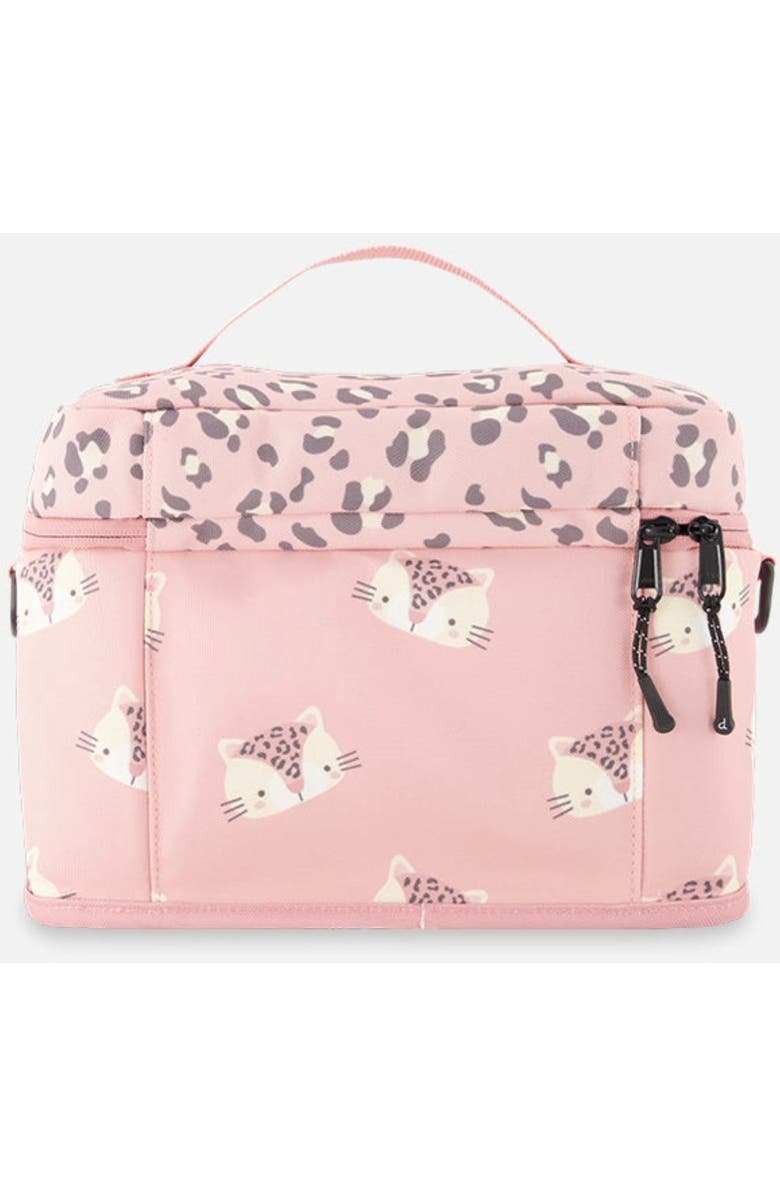 Deux par Deux Leopard Charming Durable Everyday Lunch Box, Alternate, color, Pink Leopard Print
