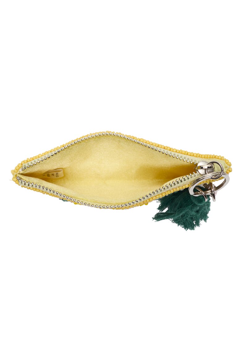 Squeezed Lemonade Beaded Coin Pouch, Alternate, color, YELLOW