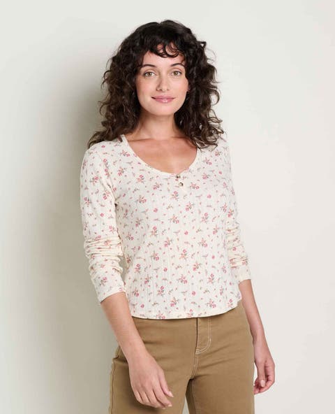Foothill Pointelle Henley Long Sleeve Shirt