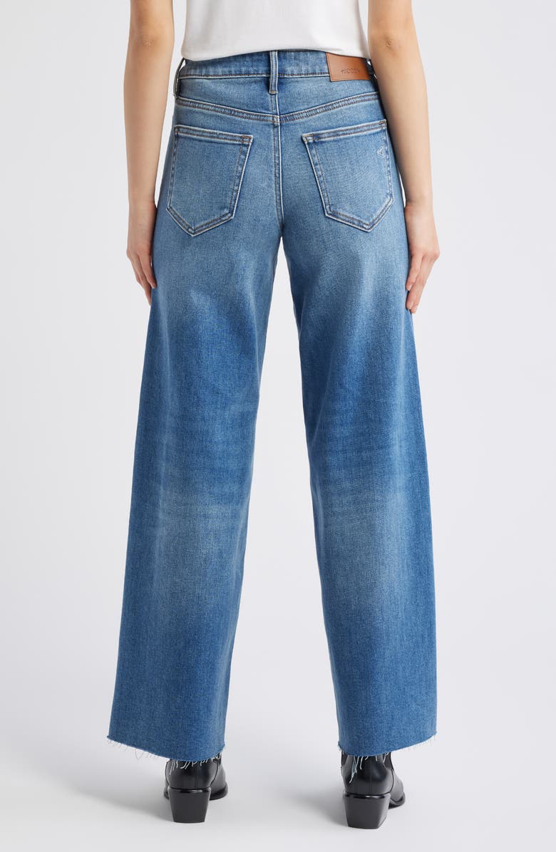 HIDDEN JEANS Raw Hem Wide Leg Jeans, Alternate, color, Dark