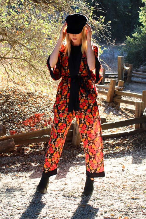 Henelle Duster Jacket In Night Bloom