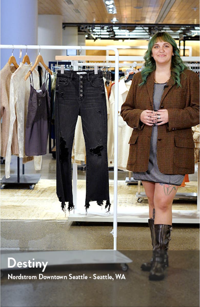 Distressed Button Fly Straight Leg Jeans, sales video thumbnail