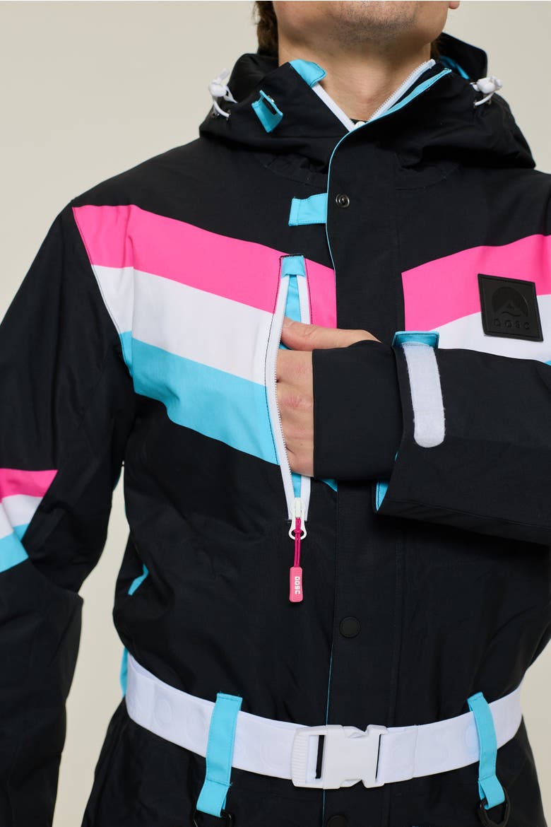 Can't Touch This Ski Suit Men's, Alternate, color, Black with neon pink