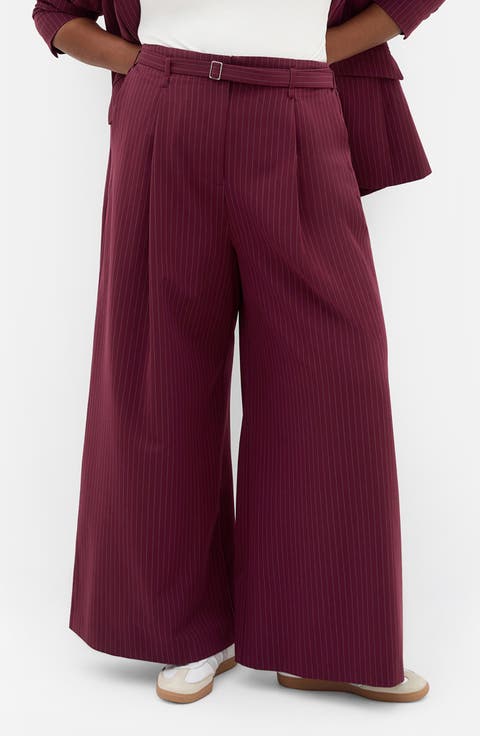 Cora Pinstripe Wide Leg Pants