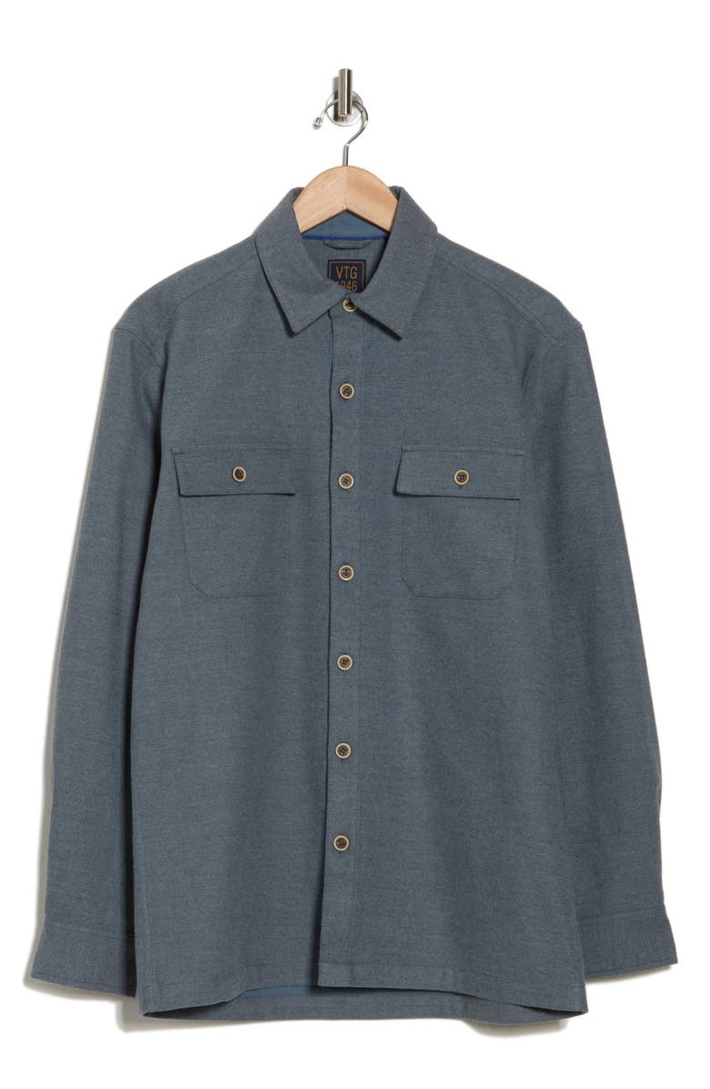 Vintage 1946 Brushed Heather Shirt Jacket, Alternate, color, Blue Heather