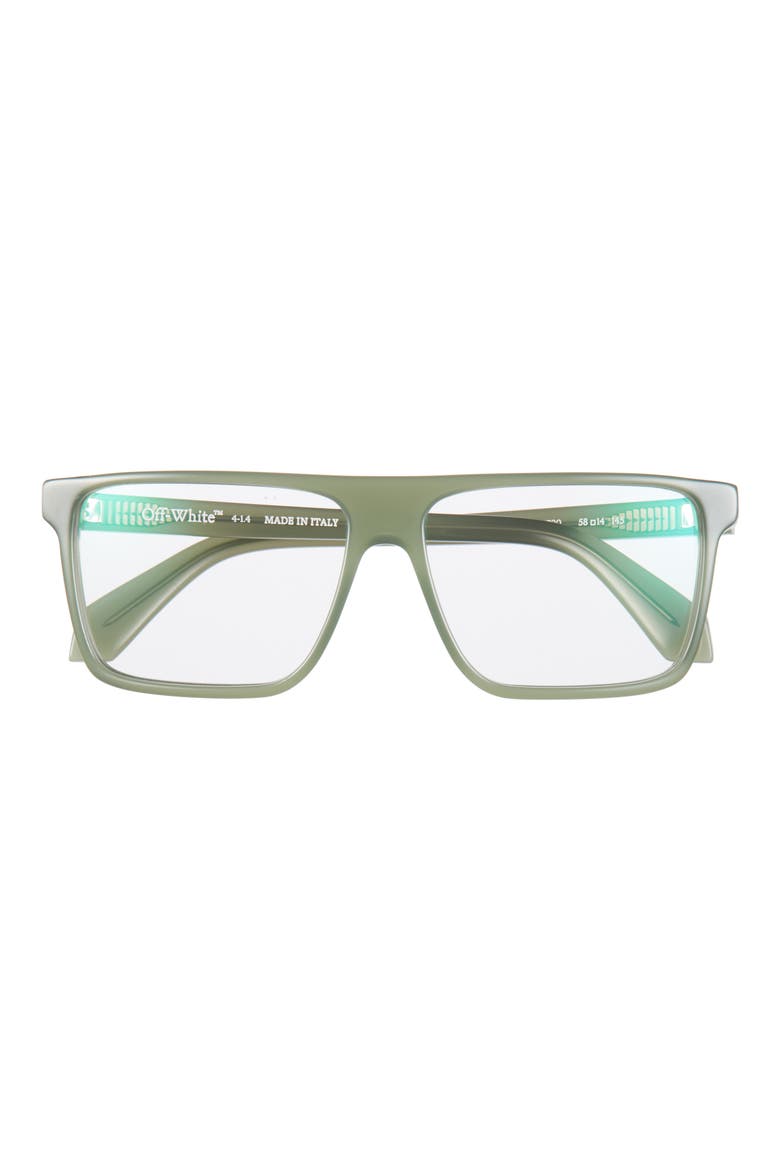 Blue Light Filtering Square Glasses, Main, color, SAGE GREEN BL