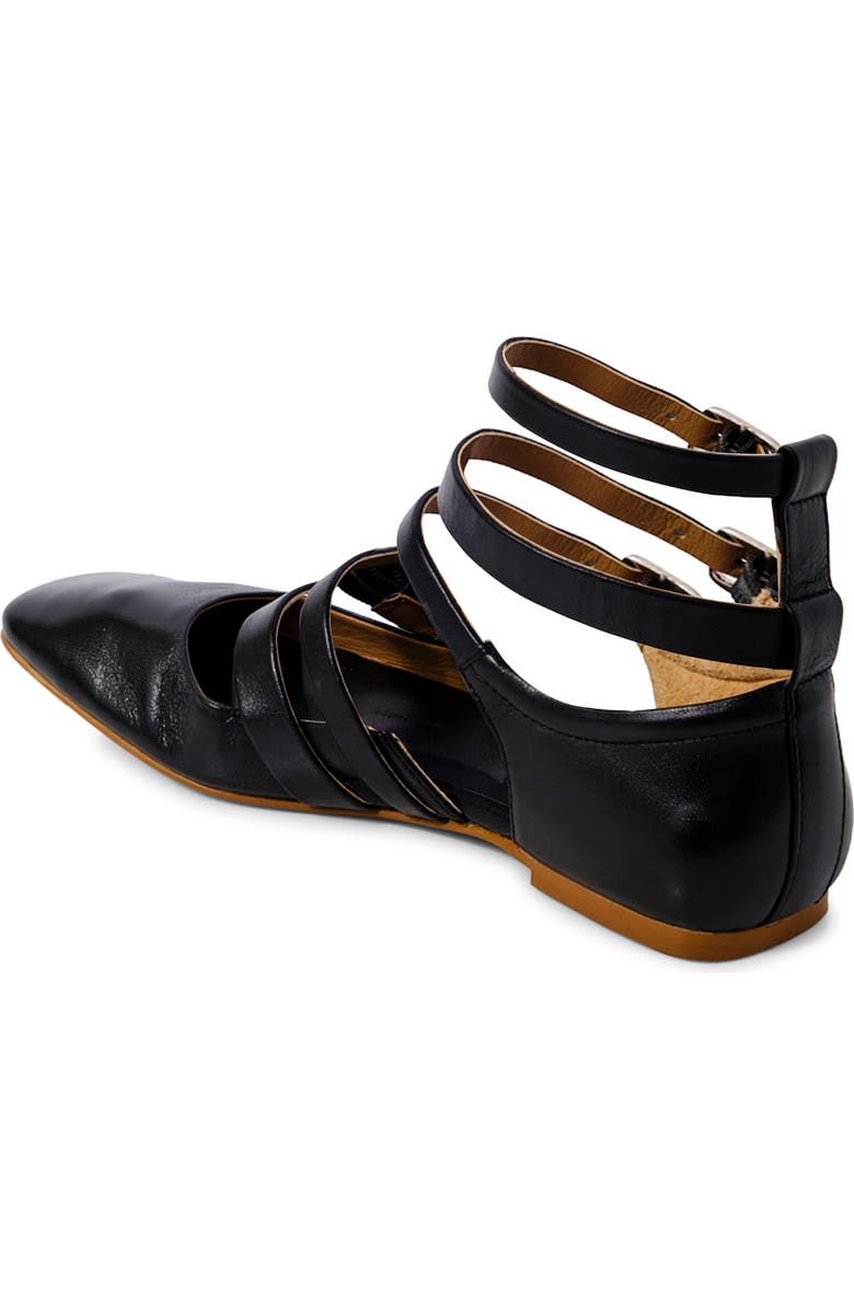 Free People Hart Ankle Strap Flat, Alternate, color, Black