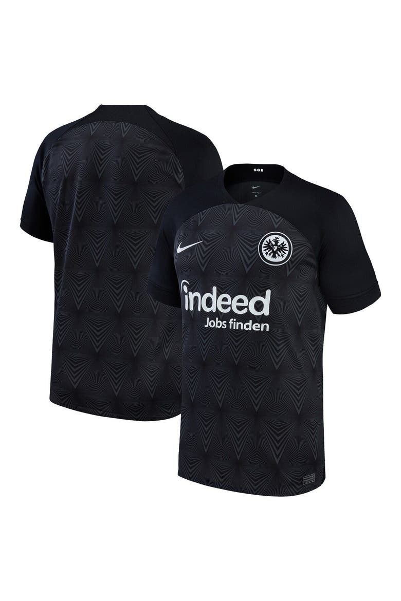 Men's Nike Black Eintracht Frankfurt 2022/23 Away Replica Blank Jersey, Main, color, Black