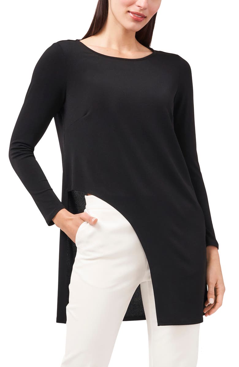 Chaus Asymmetrical Hem Long Sleeve Tunic, Main, color, 
